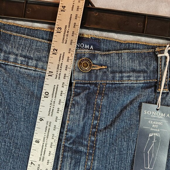 NWT Sonoma Jeans Womens 14 Average Classics fit Tapered Leg Mom casual everyday - Picture 8 of 13